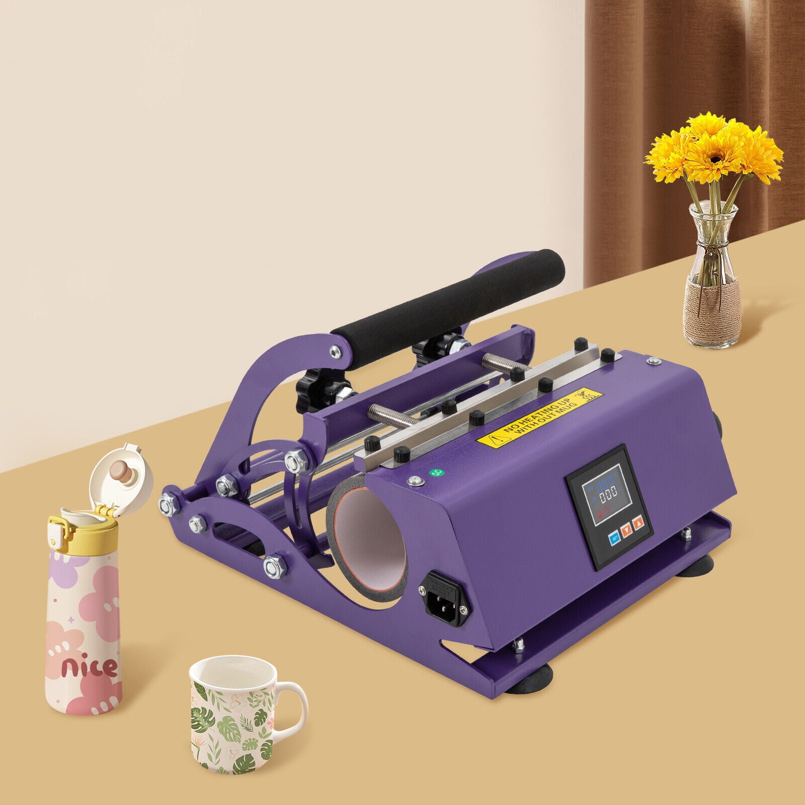 Purple 30oz Mug and Tumbler Heat Press Straight Tumbler Mug Sublimation 500W