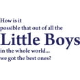 thumbnail image 1 of Purple 37" x 20" Picniva How is IT Possible That Out of All The Little Boys Kids Room Sayings Words Art Decor Lettering Vinyl Wall Art Inspirational Uplifting, 1 of 1