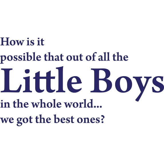 Purple 37" x 20" Picniva How is IT Possible That Out of All The Little Boys Kids Room Sayings Words Art Decor Lettering Vinyl Wall Art Inspirational Uplifting