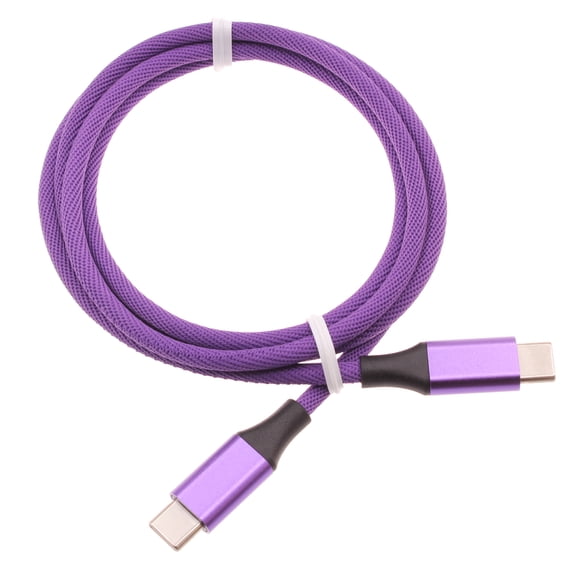 Purple 3ft PD Cable for Google Pixel Tablet 11" (2023) - Type-C to USB-C Fast Charger Cord Power Wire Sync Braided Purple