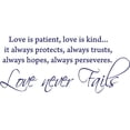 thumbnail image 1 of Purple 41" x 18" Love is patient, love is kind... Vinyl wall art Inspirational quotes and saying home decor decal sticker, 1 of 1