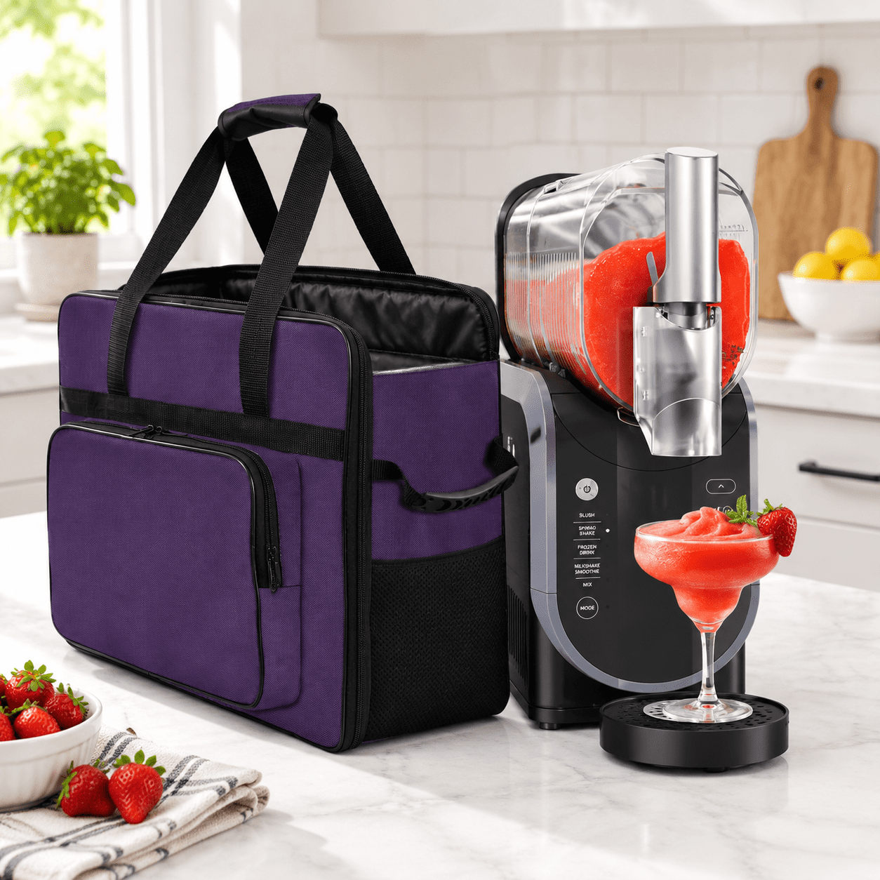 Purple 420D Oxford Fabric Carrying Bag for Slushie Machine FS301/FS300 ...