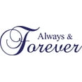 thumbnail image 1 of Purple 44" x 16" Decaltor Always And Forever sty3 Quotes Sayings Words Art Decor Lettering Vinyl Wall Art Inspirational Uplifting, 1 of 1