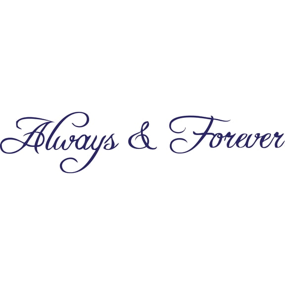 Purple 46" x 10" Decaltor ALWAYS & FOREVER Quotes Sayings Words Art Decor Lettering Vinyl Wall Art Inspirational Uplifting