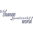 thumbnail image 1 of Purple 46" x 16" Decaltor Be The Change You Wish to See in The World - Gandhi Wall Quote Sayings Letters Decals Lettering Vinyl Sticker Sign, 1 of 1