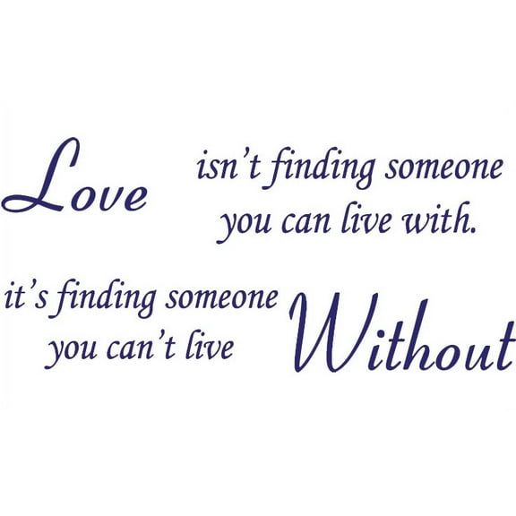 Purple 48" X 22" Love Without Quote WALL STICKER PAPER QUOTE DECAL ART Vinyl wall art Inspirational quotes and saying home decor decal sticker