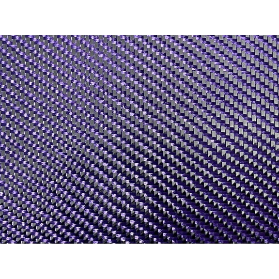 Purple 50" wide x 36" Twill Weave Carbon Color Hybrid (3k, 5.7oz)