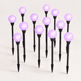Fire Fly Packing Purple 6 Pack 36 LED Solar Swaying Firefly Garden Walkway Lights ...