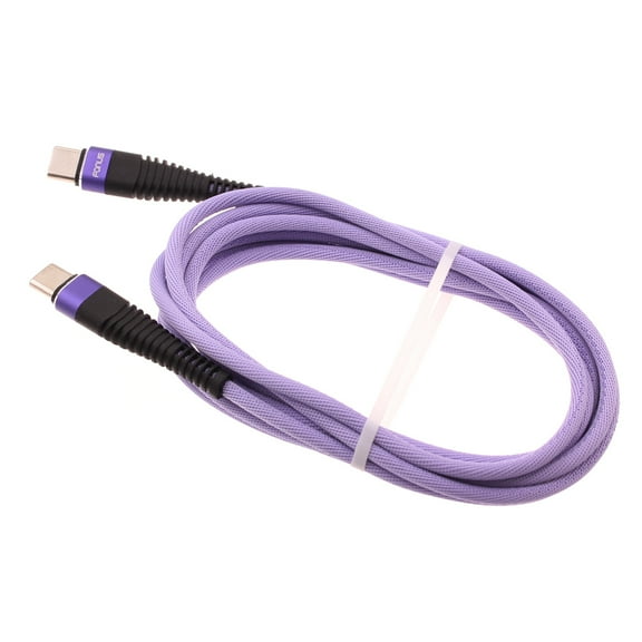 Purple 6ft PD Cable Compatible With iPad Mini 8.3" (2021 6th Gen) - Type-C to USB-C Long Charger Cord Power Wire Sync Braided