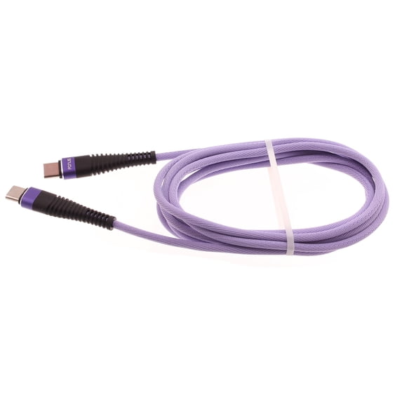 Purple 6ft PD Cable for Samsung Galaxy Z Fold5/Flip5 Phones - Type-C to USB-C Long Charger Cord Power Wire Sync A1Z Compatible With Galaxy Z Fold5/Flip5