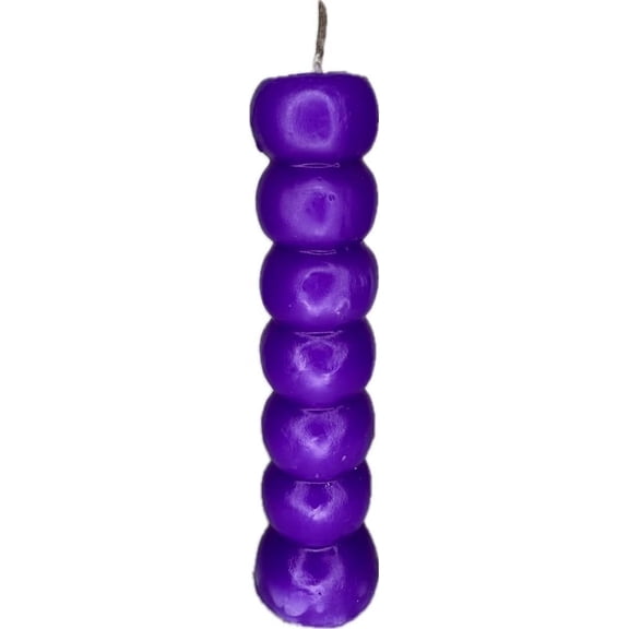Purple -7 Knobs Figure Image Candle -(1pc) -Vela Figura Imagen 7 Nudos Morado -Esoteric,Spiritual,Spell Work,New Age,Wicca,Pagan, CN-8G