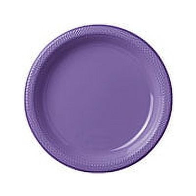 Purple 7" Plastic Dessert Plates - 20 ct.