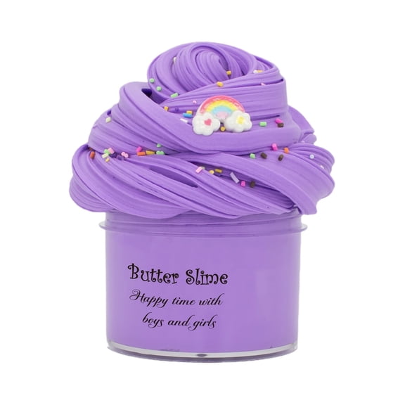 Purple 70Ml Butter Colored Clay Purple Stretchy Diy Sensory Putty Fluffy Cloud Texture Non Settling For Creative Playtime