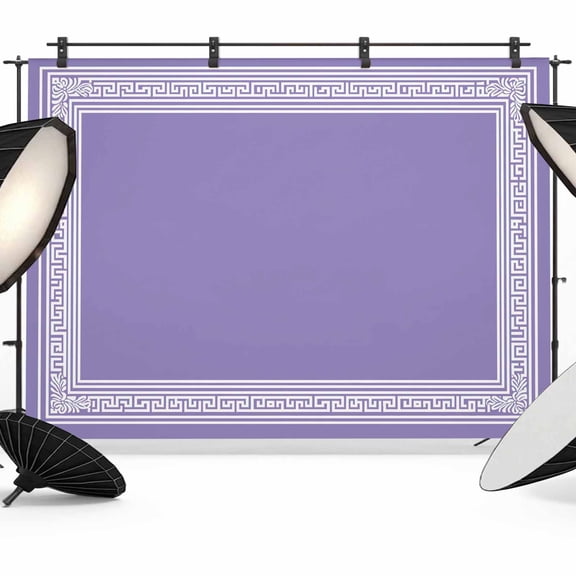 Purple Abstract Art Photography Backdrop 7x5FT, Geometric Greek Key Country Farm Photo Backdrops, Background for Photography Studio Photo Studio Background, Back Drop for Photoshoot