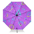 thumbnail image 1 of Purple Abstract Geometric Pattern Extra Large Automatic Umbrella, UV Protection, Waterproof, Auto Open and Close, 1 of 7