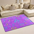 thumbnail image 1 of Purple Abstract Geometric Pattern Soft Polyester Area Rug 60''x39'', Non Slip, Memory Foam, Water Absorbent, 1 of 7