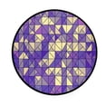 thumbnail image 1 of Purple Abstract Pattern Memory Foam Bath Mat 36" Absorbent Rug with Non Slip Base and 4 Bonus Pads, 1 of 6