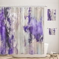 thumbnail image 1 of Purple Abstract Shower Curtains Beige Grey Brushstroke Shower Curtain Boho Ombre Minimalist Chic Art Bath Curtain for Bathroom Tan Mustard Orange Fabric Restroom Bathtub Curtain with 12 Hooks, 72X72in, 1 of 5
