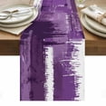 thumbnail image 1 of Purple Abstract Table Runner - 70 Inch Long, Kitchen Dining Table Runner Dresser Scarves, Modern Mottled Art Oil Painting Farmhouse Decor for Coffee Tables Wedding Party Banquet, 1 of 8