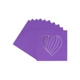 thumbnail image 1 of Purple Acid Free 7x7 Heart Picture Frame Mat with White Core Bevel Cut for 4x5 Pictures - Fits 7x7, 1 of 3