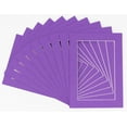 thumbnail image 1 of Purple Acid Free 8.5x11 Picture Frame Mats with White Core Bevel Cut for 5x7 Pictures - Fits 8.5x11, 1 of 4