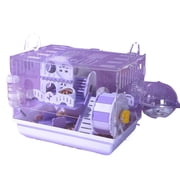 Purple Acrylic Double Layer Hamster Cage Luxury Villa with Transparent Design