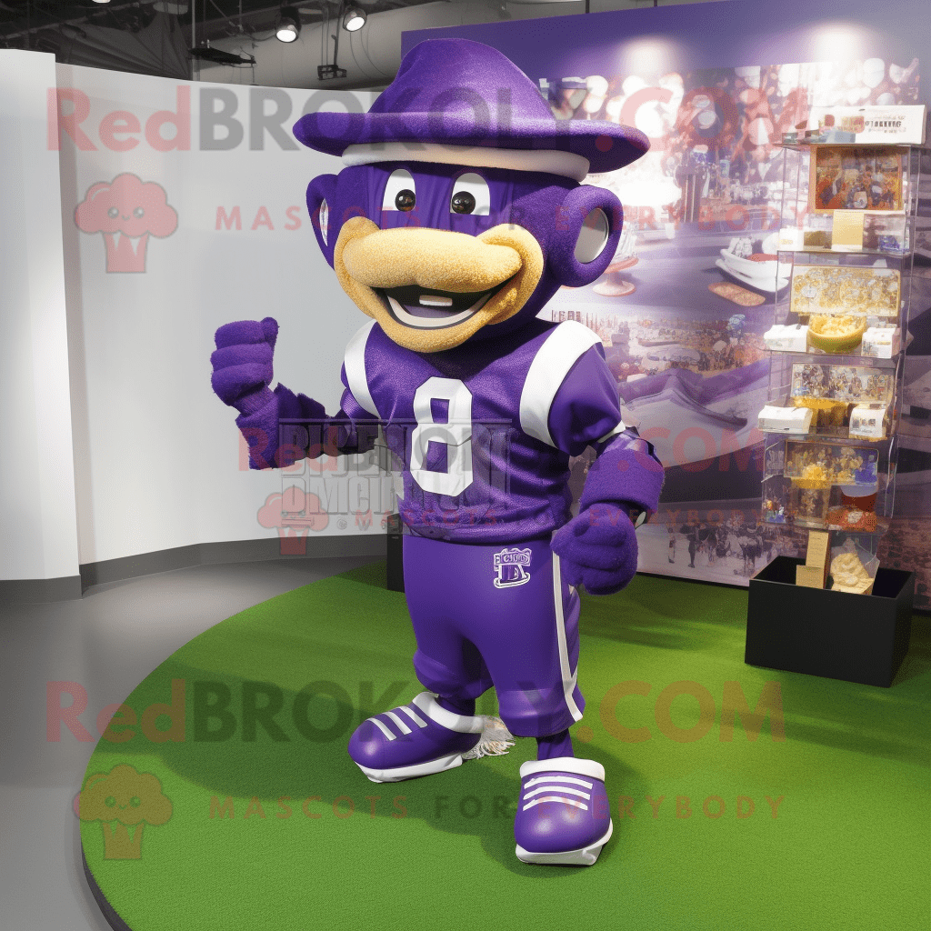 Purple American Football Helmet REDBROKOLY mascot costume character ...