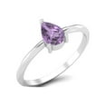 thumbnail image 1 of Purple Amethyst 6x4mm Pear Shape 925 Sterling Silver Mother's Day Gift Ring, 1 of 4