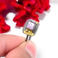 thumbnail image 1 of Purple Amethyst - Brazil Black And Gold Plated 925 Sterling Silver Ring S.8.5 R844170, Christmas Gift, 1 of 4