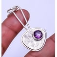 thumbnail image 1 of Purple Amethyst Designer Handmade 925 Sterling Silver Pendant 1.95" P9335121102, Beautiful Jewelry For Woman, New Year Sale, Valentin's Day Gift, 1 of 2