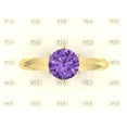 thumbnail image 1 of Purple Amethyst Solitaire Engagement Ring for Women, Girls Women Jewelry Birthday Mother's Day Gifts., 1 of 3
