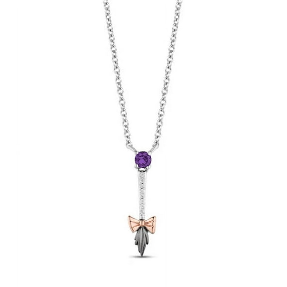 Purple Amethyst Winnie The pooh Eeyore Tail Pendant Cute Cartoon Donkey Pendant- 925 Sterling Silver Eeyore Dangle Charm Pendant For Women- Dainty Pendant Necklace