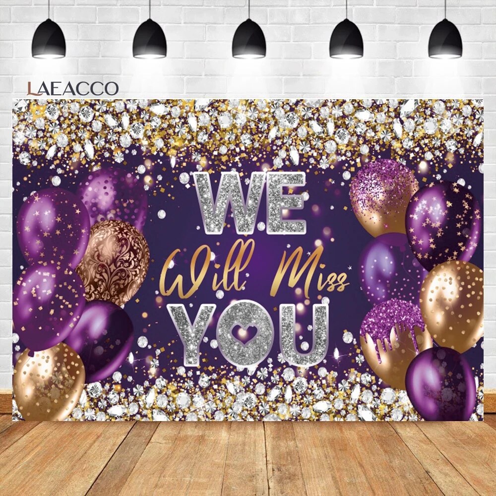 Avezano Purple & Black Birthday Photo Backdrop - 7x5 Ft Glitter Heels & Diamonds Design For Women's Party Decor, Photo Booth - View #9