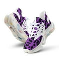 thumbnail image 1 of Purple And Black Cheetah Print Walking Shoes for Men Woman Lightweight Tennis Fashion Elastic Sports Shoes Cushion Basketball Shoes, 1 of 7