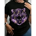 thumbnail image 1 of Purple And Gold Tiger Head Shirt, Cute Louisiana Shirt, Tigers Game Day, Football,Baton Rouge Shirt,Fan Shirt ,Tailgate, Gameday Shirt, 1 of 4