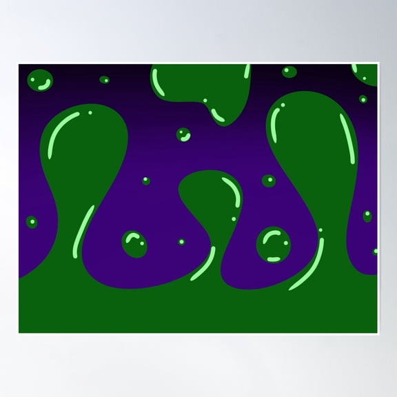 Purple And Green Lava Lamp Poster Wall Art, Modern Wall Decor, 8x12 UNFRAMED