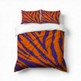 thumbnail image 1 of Purple And Orange Tailgate Swag Claw Marks Bedding Set 3 Pcs Soft Microfiber Quilt Cover For Bedroom Decor, Comforter Cover With 2 Pillowcase, 1 of 5