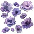 thumbnail image 1 of Purple Anemone Flower Car Sticker. Waterproof Vinyl Floral Decal for Cars, Bumpers, Trunk and More.  Aesthetic Wildflower Weatherproof Sticker, 1 of 5