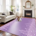 thumbnail image 1 of Purple Area Rug 5x8 FT, Non Slip Bedroom Throw Carpet, Modern Minimalist Silver Gradient Texture Art Washable Soft Floor Carpet Non-Shedding Rug for Living Room Nursery Dorm Office, 1 of 9