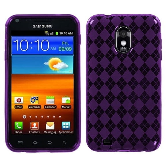 Purple Argyle Candy Skin Cover For Samsung D710 Epic 4g Touch