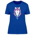 thumbnail image 1 of Purple Art Tattoo Wolf T-Shirt Women -Image by Shutterstock, Female Large, 1 of 2