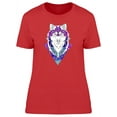 thumbnail image 1 of Purple Art Tattoo Wolf T-Shirt Women -Image by Shutterstock, Female Small, 1 of 2