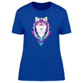 thumbnail image 1 of Purple Art Tattoo Wolf T-Shirt Women -Image by Shutterstock, Female x-Large, 1 of 2