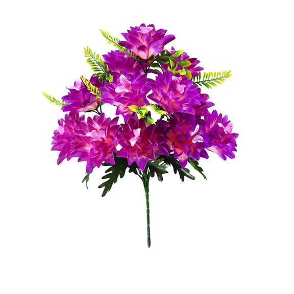Purple Artificial Butterfly Orchid Flowers With Pineapple Stem Design, Silk Fabric Petals And Flexible Plastic Stems For Wedding Centerpieces, Living Room Decor, Event Arrangements 42X42X5
