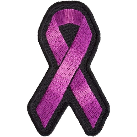 Purple Awareness Ribbon Patch, Support Patches
