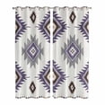 thumbnail image 1 of Purple Aztec Kitchen Curtains 84 Inch Length, Southwest Boho Abstract Gray Geometric Grommet Top Bedroom Living Room Curtains, Light Filtering Cafe Curtain Drapes 2 Panels Set 84''x84'', 1 of 9