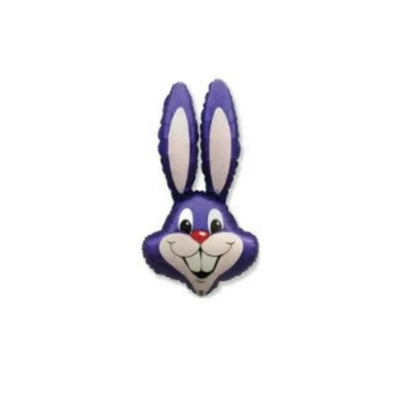 Purple BUNNY RABBIT Head Easter Spring Jumbo Shape 35" Mylar Foil Balloon Party Supplies Decorations Balloons