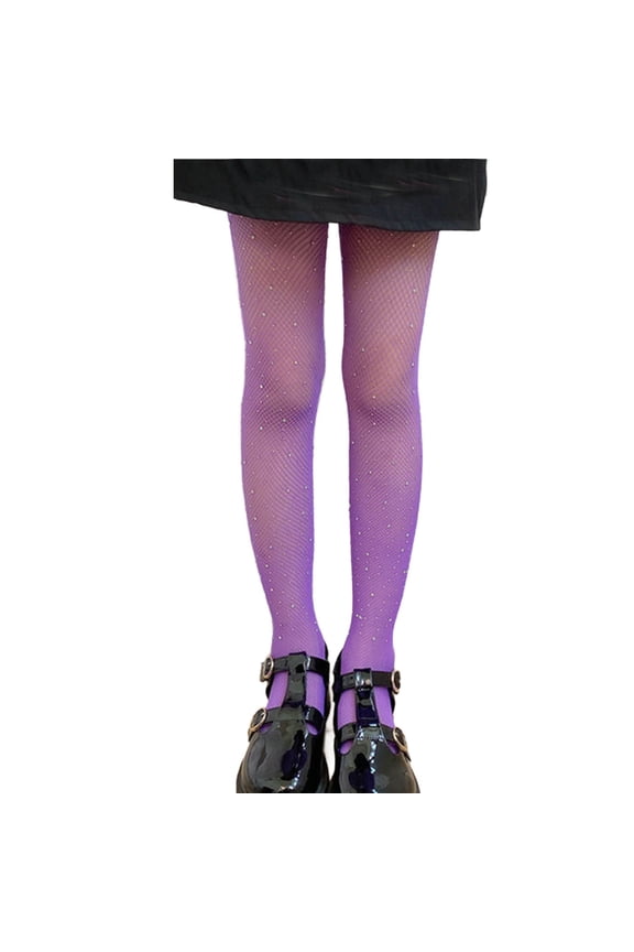 Purple Baby Colorful Tights for Kids Girl Boy Winter Fall Formal Prom Party Evening Thin Fishnet Dance Costumes Cosplay Warm Pants Leggings Tights Kid Clothing 5-15 Years