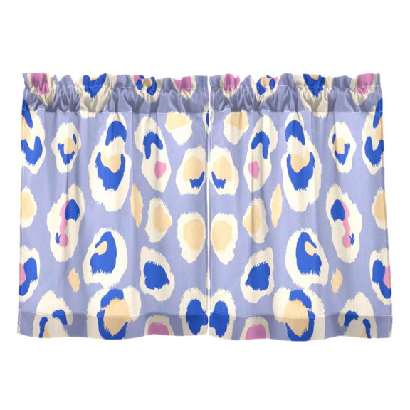 Purple Background Pattern Tier Curtains Tier Kitchen Living Room Bedroom Balcony 2 Panels 27x36 Inch