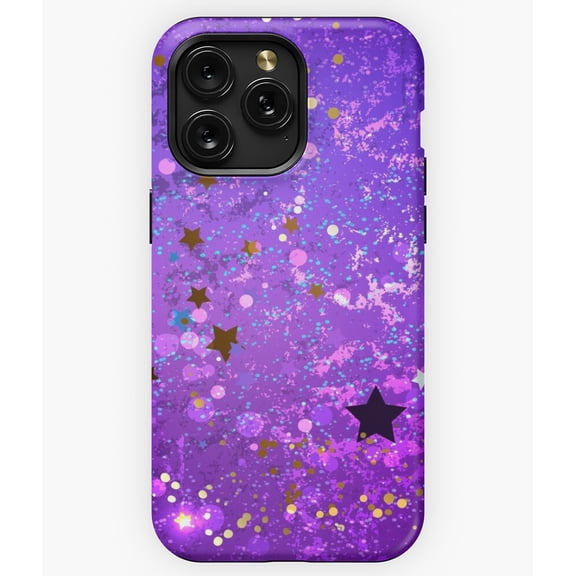 Purple Background with Stars Pattern G6189 Phone Case for iPhone17 16 15 14 13 12 11 Pro Max
